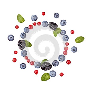 Wreath of different berries