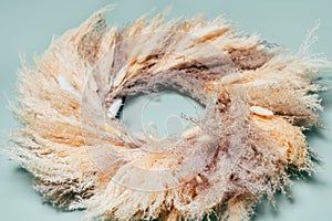 Wreath from Dried Pampas Grass