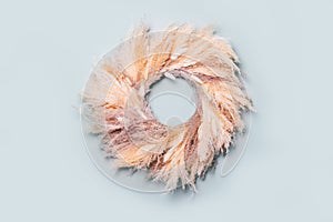 Wreath from Dried Pampas Grass