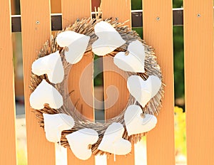 Wreath with hearts