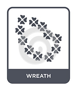 wreath icon in trendy design style. wreath icon isolated on white background. wreath vector icon simple and modern flat symbol for