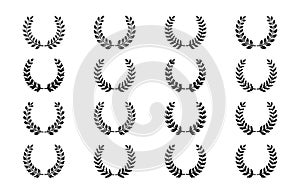 Wreath Laurel Laurus Nobilis Clipart set