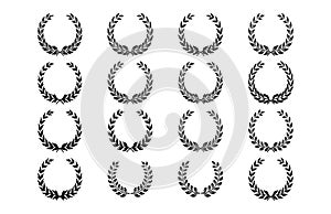 Wreath Laurel Laurus Nobilis Clipart set