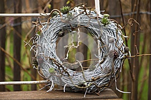 Wreath made from birch twigs
