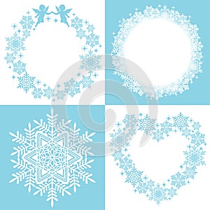 Wreath of snow crystal