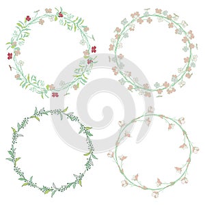 Wreaths, Branches, Laurels with Herbs, Plants and Flowers