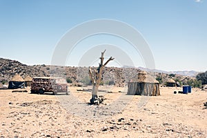 Wreck and abandoned car in Nairobi, Kenya, AFrica desert