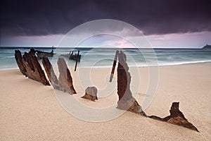 Sul australiano Spiaggia sul alba 