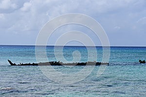 Wreck of the Gamma off Seven Mile Beach at Cayman Islands