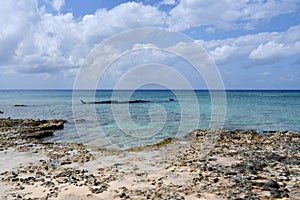 Wreck of the Gamma off Seven Mile Beach at Cayman Islands