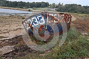 Wreck of an old fishing boat