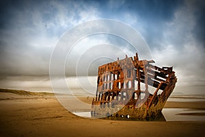 The wreck of the Peter Iredale, Fort Stevens, Oregon