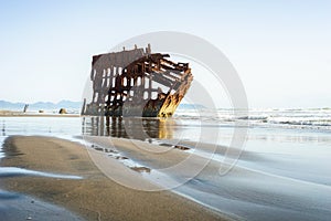 The wreck of the Peter Iredale, Fort Stevens State Park, Astoria, Oregon, USA
