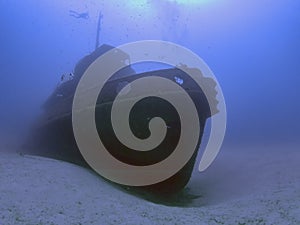 The wreck of the tugboat Rozi