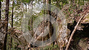 The wreckage of a crashed small passenger plane. the plane fell to the ground