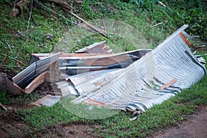 The wreckage of Hurricane Maria.