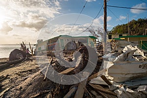 Wreckage from Hurricane Maria.