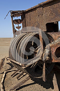 Wreckage of an oil drilling platform - Skeleton Coast - Namibia