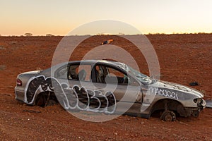 Wrecked abandoned car, outback New South Wales, Australia