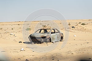 Wrecked car