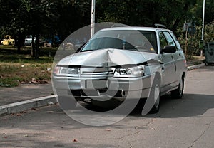 Wrecked car