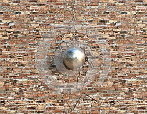Wrecking Ball Hitting Wall