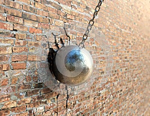 Wrecking Ball Hitting Wall