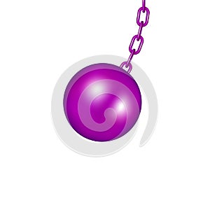 Wrecking ball in purple design