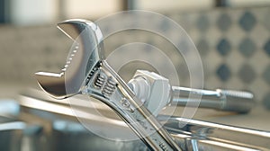 The wrench and bolt setup.AI generated image