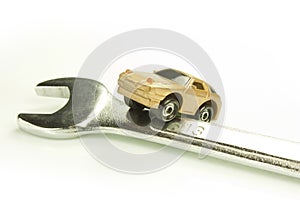 Wrench and car