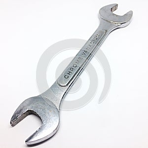 Wrench close up.on white background