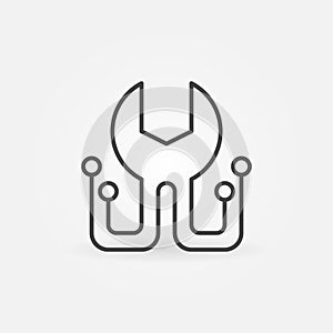 Wrench creative linear icon. Vector Computer Repair symbol