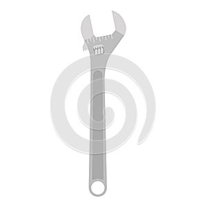 Wrench crescent vector tool icon illustration spanner adjustable isolated