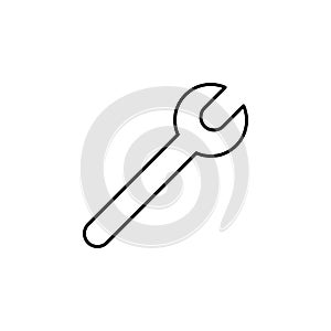 wrench, diy icon. Simple thin line, outline vector of Construction tools icons for UI and UX, website or mobile application