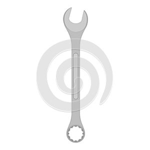 Wrench end open vector spanner tool illustration hand mechanic icon