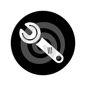 Wrench icon, construction tools, work element