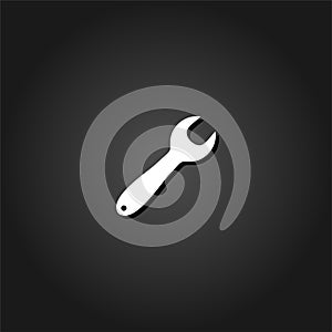 Wrench icon flat