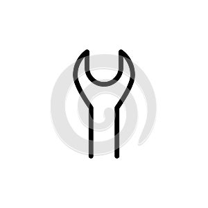 Wrench icon flat vector template design trendy