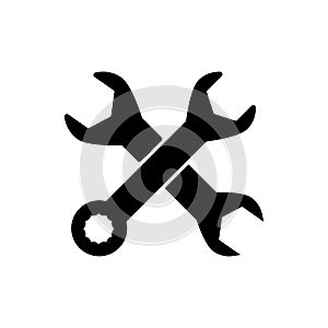 Wrench icon flat vector template design trendy