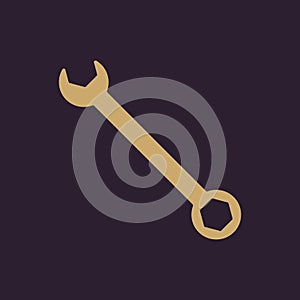 The wrench icon. Settings symbol. Flat