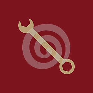 The wrench icon. Settings symbol. Flat