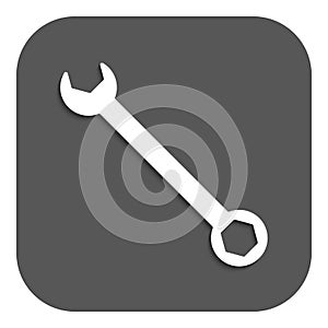 The wrench icon. Settings symbol. Flat