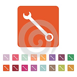 The wrench icon. Settings symbol. Flat