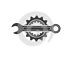 wrench icon vector of automotive service illustration