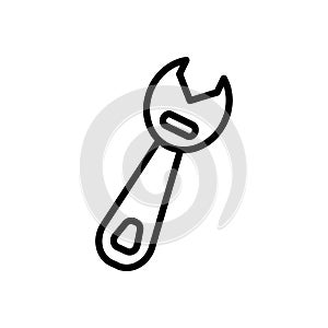 Wrench icon vector isolated on white background, Wrench sign , linear symbol and stroke design elements in outline style