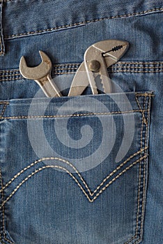 Wrench in jean