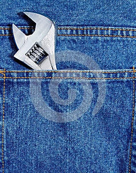 Wrench in jean pocket