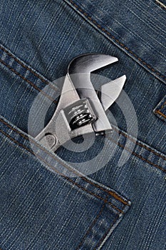 Wrench in jean pocket