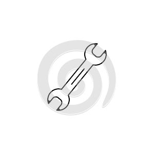 wrench line icon. wrench linear outline icon