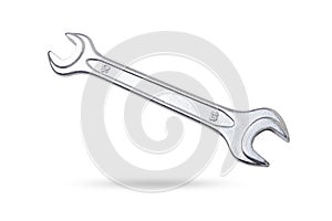 Wrench for nuts 10 and 13 millimeters on a white isolated background photo